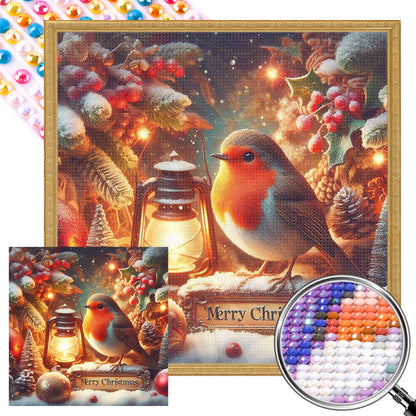 Christmas Bird - Full AB Round Drill Diamond Painting 40*40CM