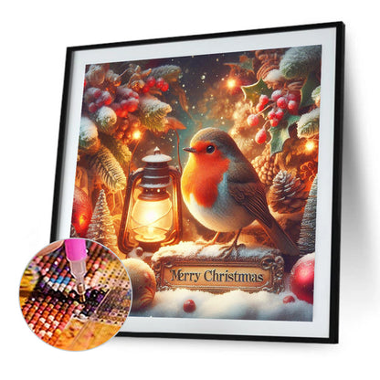 Christmas Bird - Full AB Round Drill Diamond Painting 40*40CM