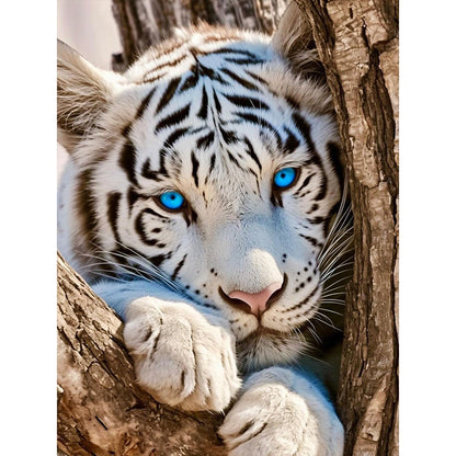 White Tiger - Full Round Drill Diamond Painting 30*40CM