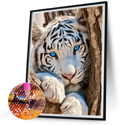 White Tiger - Full Round Drill Diamond Painting 30*40CM