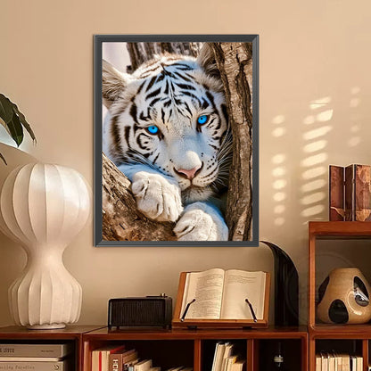 White Tiger - Full Round Drill Diamond Painting 30*40CM