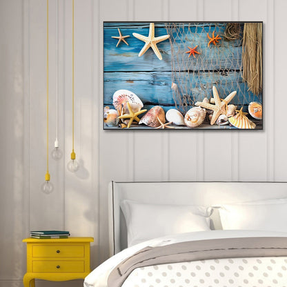 Rope Net Starfish - Full Round Drill Diamond Painting 40*60CM