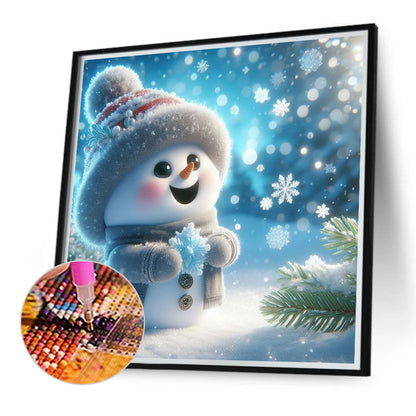 Snowman - Full Round Drill Diamond Painting 30*30CM