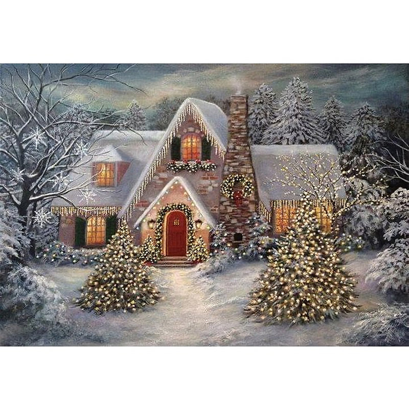 Christmas House - Full Square Drill Diamond Painting 55*40CM