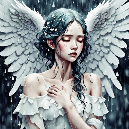 Angel Girl - Full AB Round Drill Diamond Painting 40*40CM