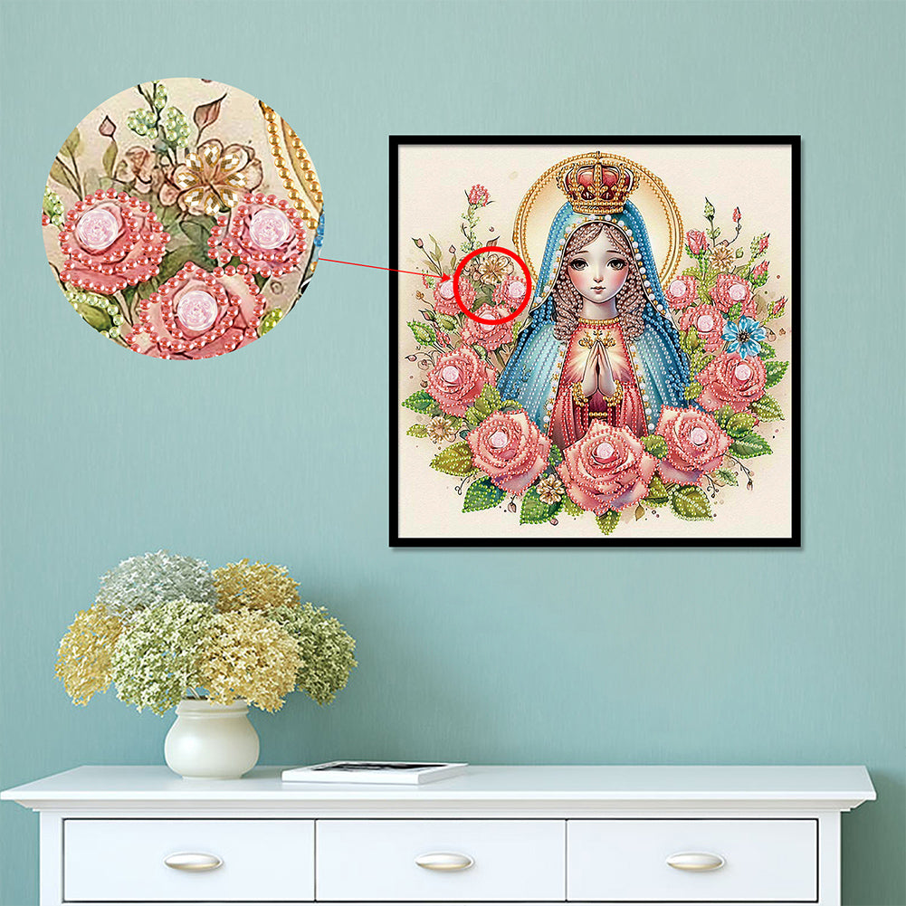 Our Lady - Partial Special-Shaped Drill Diamond Painting 30*30CM