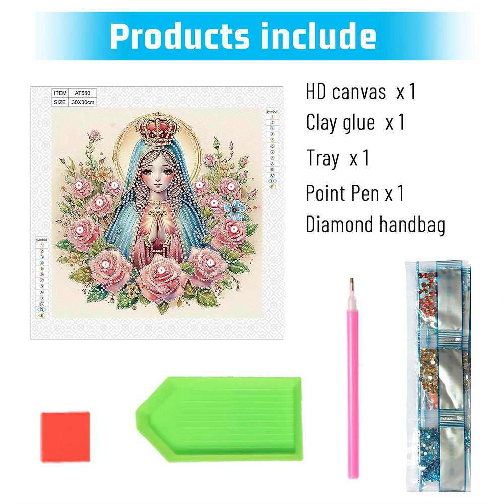 Our Lady - Partial Special-Shaped Drill Diamond Painting 30*30CM