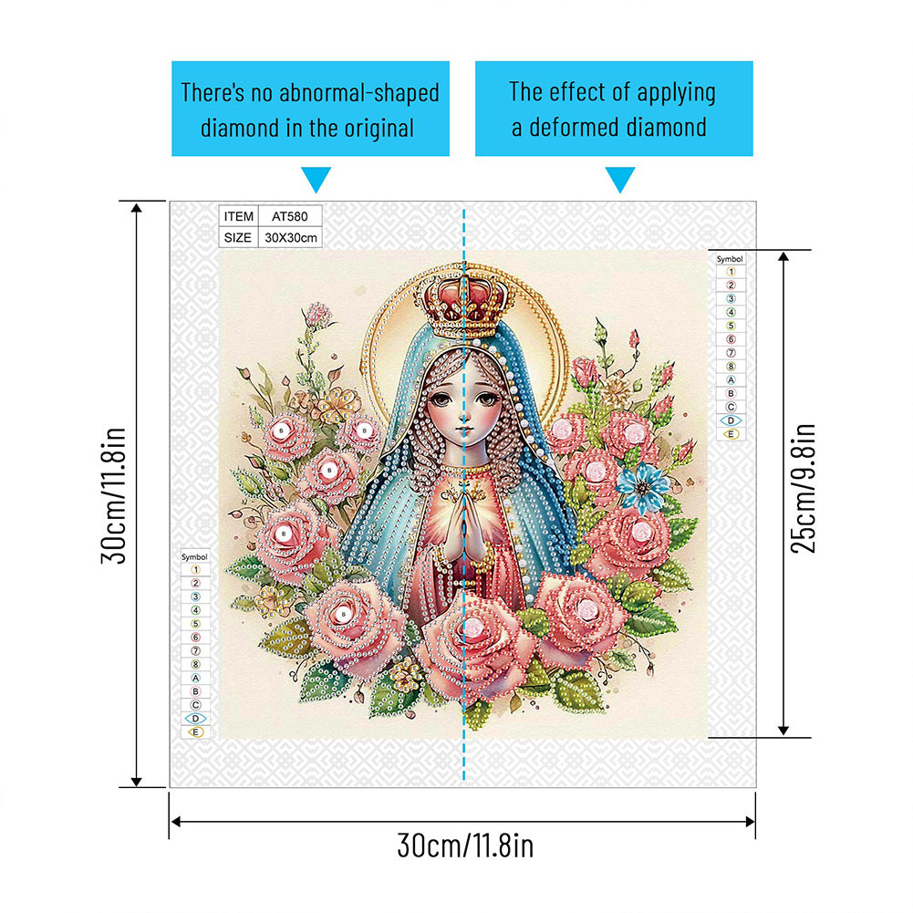 Our Lady - Partial Special-Shaped Drill Diamond Painting 30*30CM