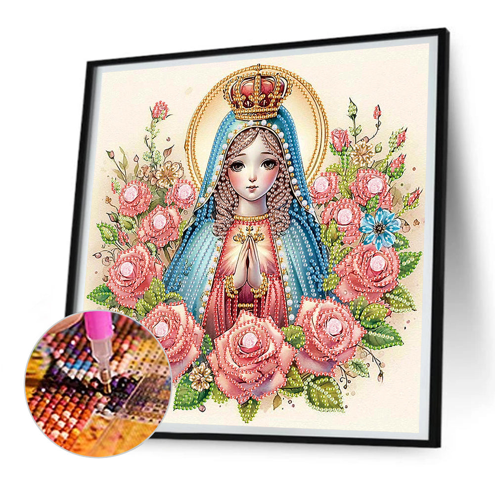 Our Lady - Partial Special-Shaped Drill Diamond Painting 30*30CM