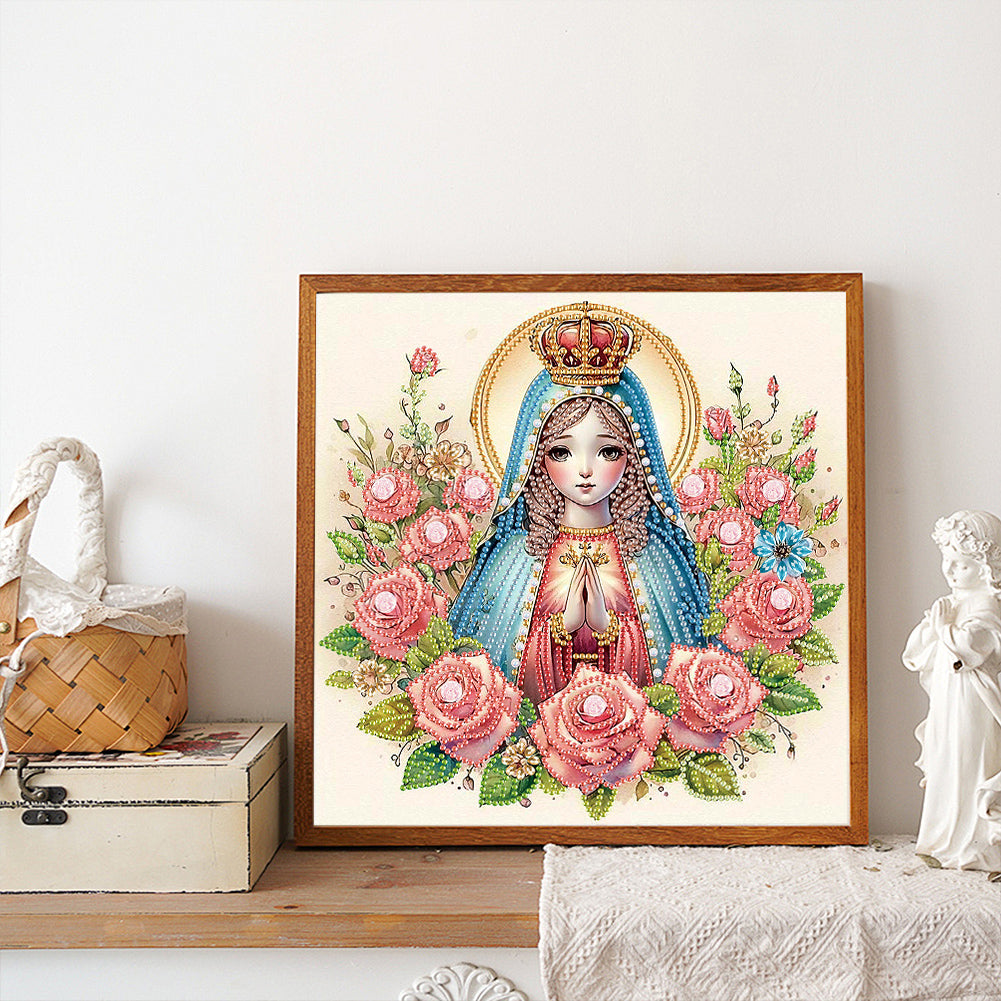 Our Lady - Partial Special-Shaped Drill Diamond Painting 30*30CM