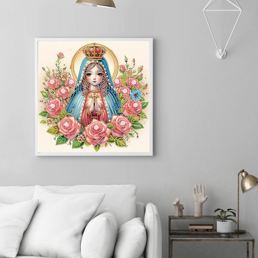 Our Lady - Partial Special-Shaped Drill Diamond Painting 30*30CM