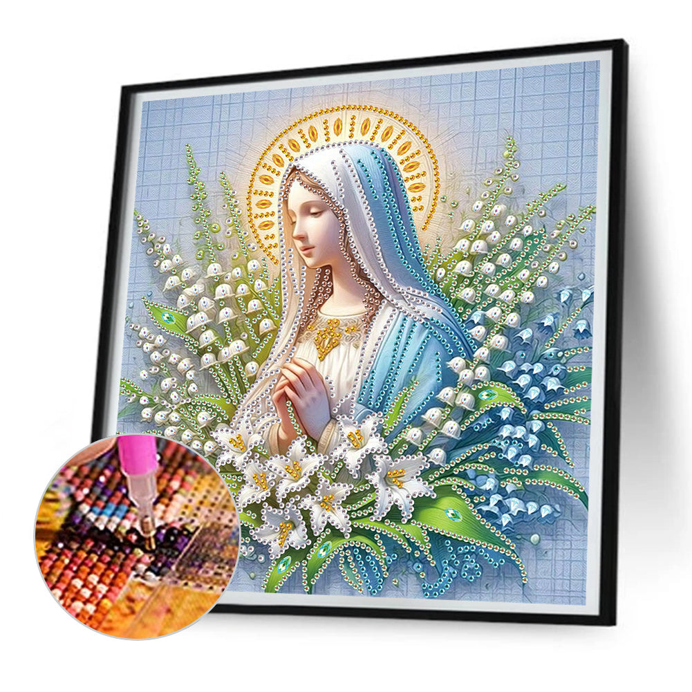 Our Lady - Partial Special-Shaped Drill Diamond Painting 30*30CM