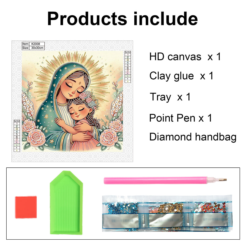 Our Lady - Partial Special-Shaped Drill Diamond Painting 30*30CM