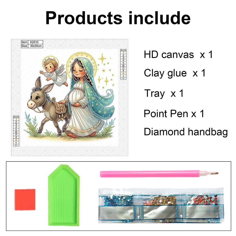 Our Lady - Partial Special-Shaped Drill Diamond Painting 30*30CM