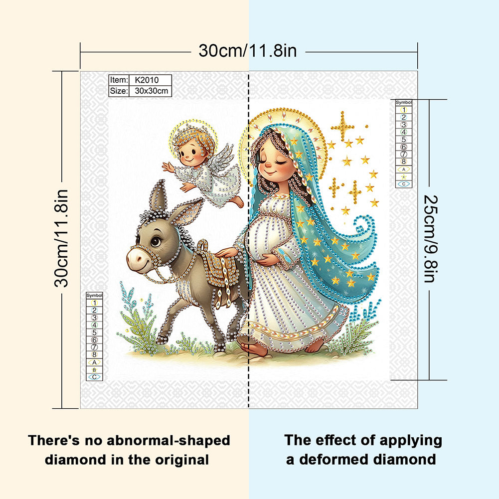 Our Lady - Partial Special-Shaped Drill Diamond Painting 30*30CM
