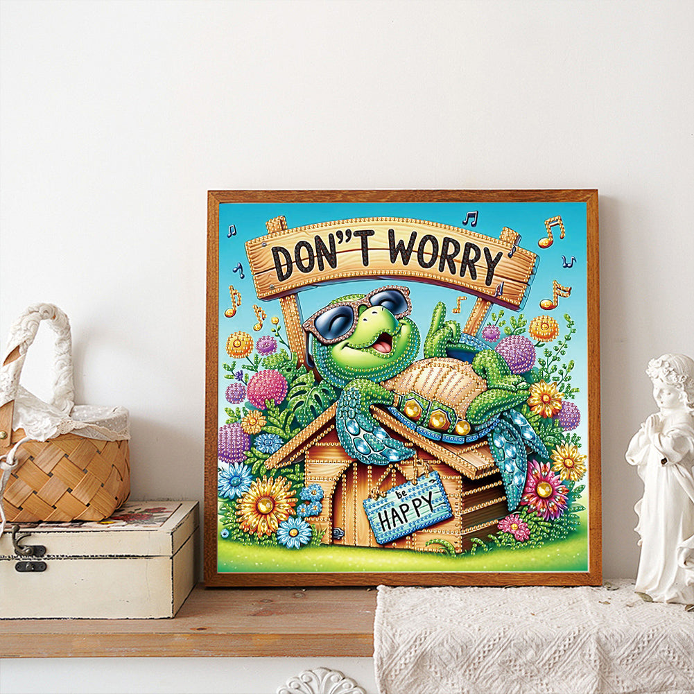 Funny Turtle - Partial Special-Shaped Drill Diamond Painting 30*30CM