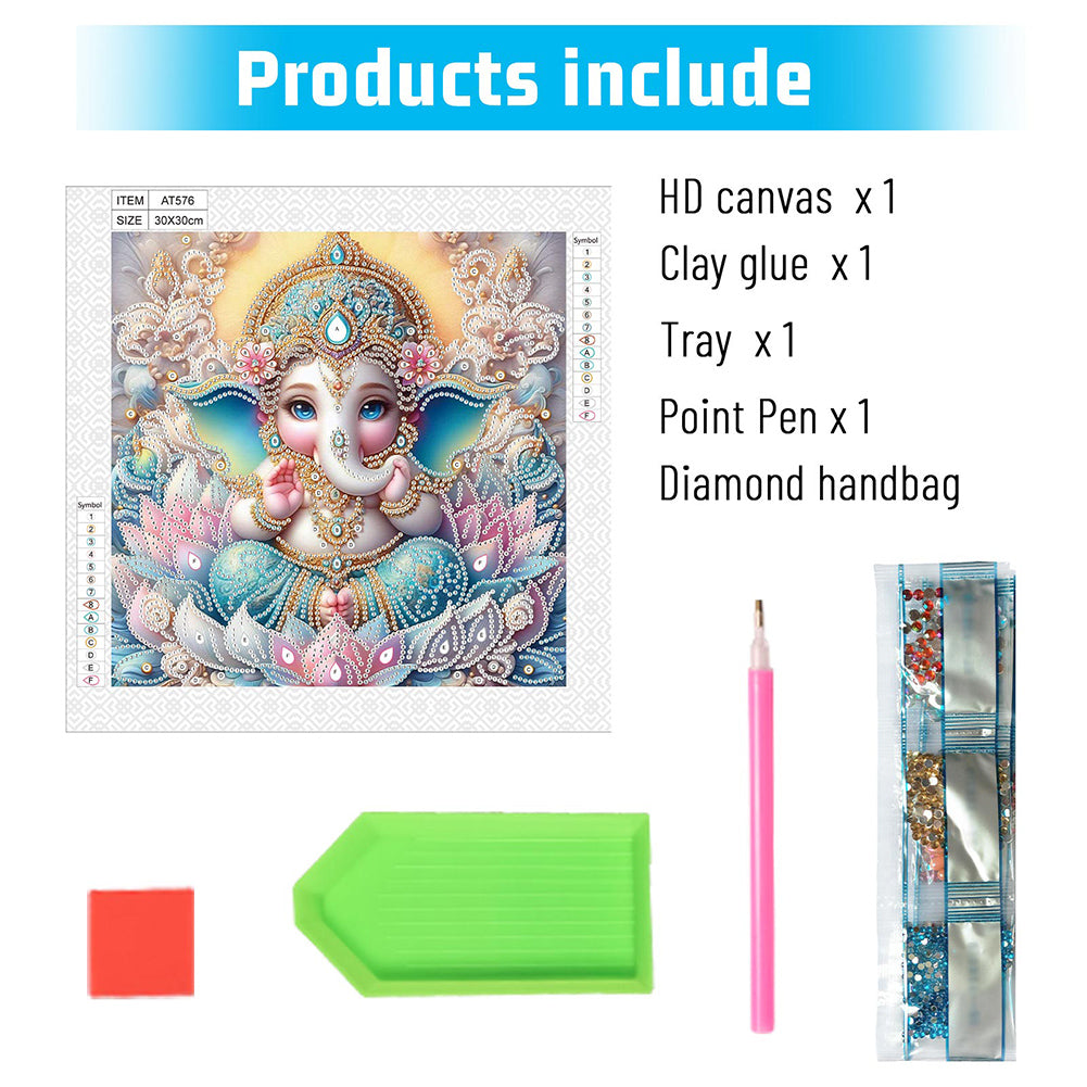 Hinduism - Partial Special-Shaped Drill Diamond Painting 30*30CM