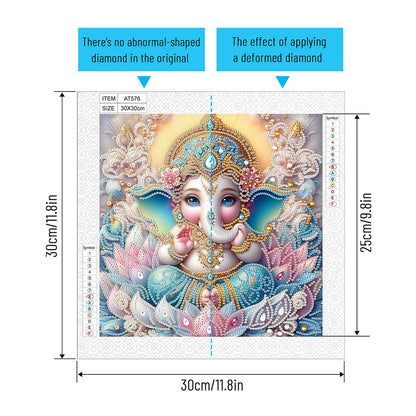 Hinduism - Partial Special-Shaped Drill Diamond Painting 30*30CM