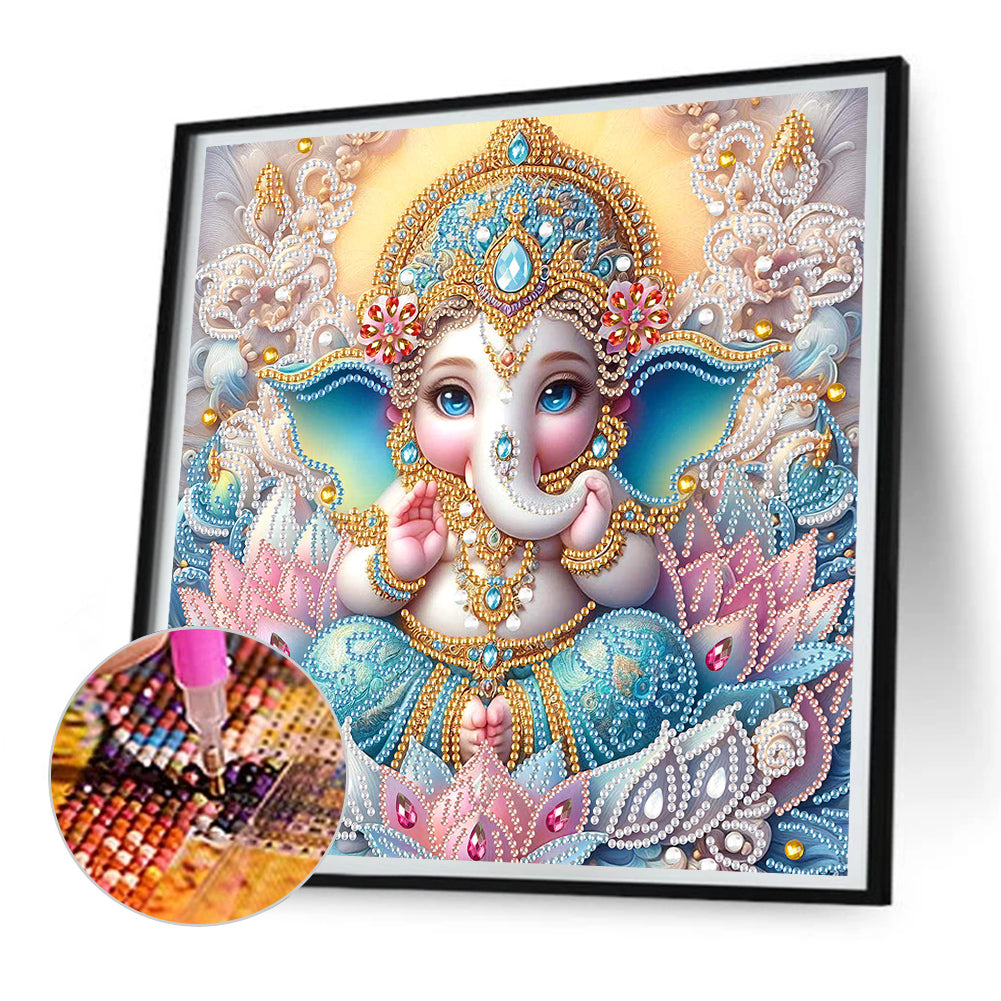 Hinduism - Partial Special-Shaped Drill Diamond Painting 30*30CM