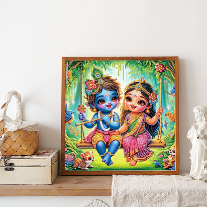 Hinduism - Partial Special-Shaped Drill Diamond Painting 30*30CM