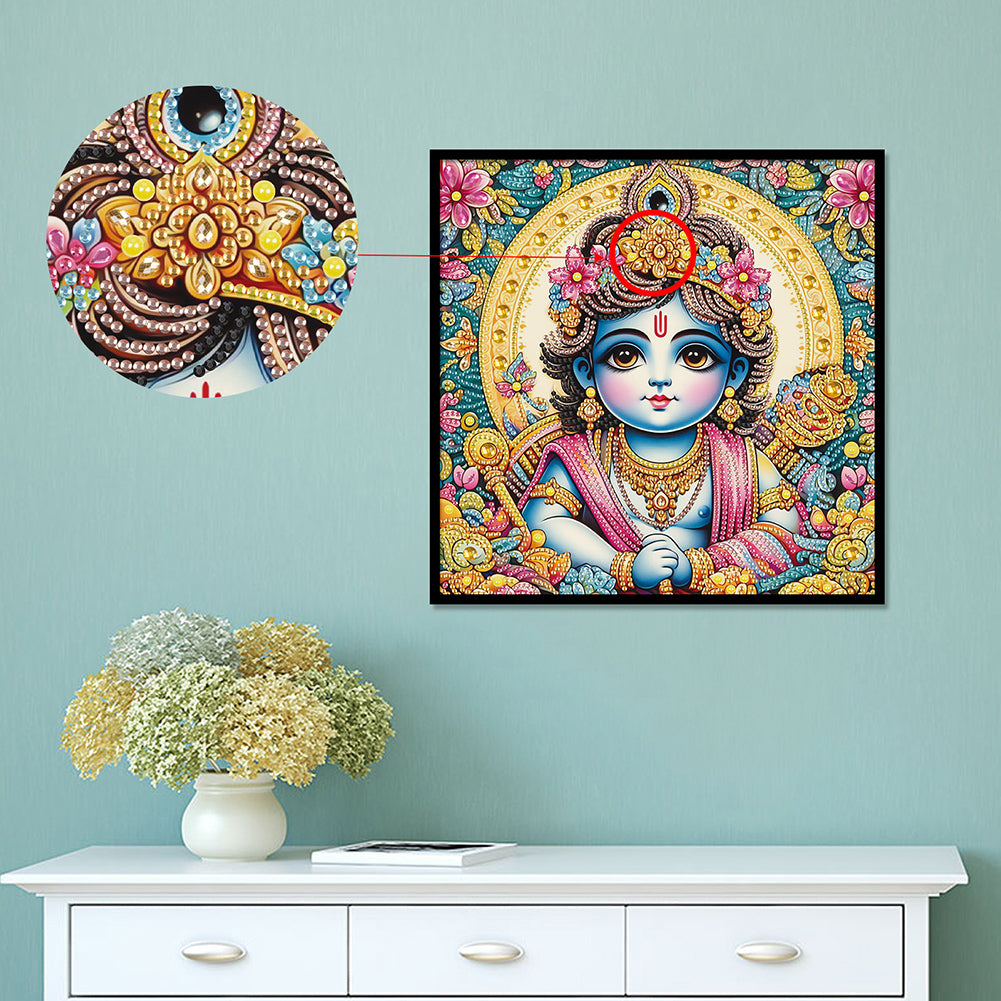 Hinduism - Partial Special-Shaped Drill Diamond Painting 30*30CM