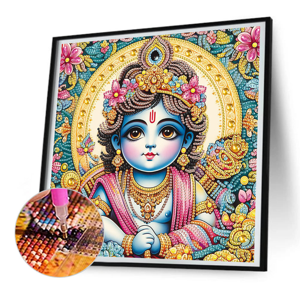 Hinduism - Partial Special-Shaped Drill Diamond Painting 30*30CM