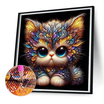 Big Eyed Cat - Full Round Drill Diamond Painting 30*30CM