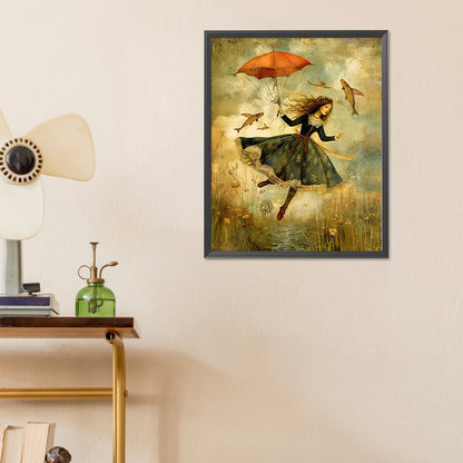 Fantasy Flying Girl - Full Round Drill Diamond Painting 40*50CM