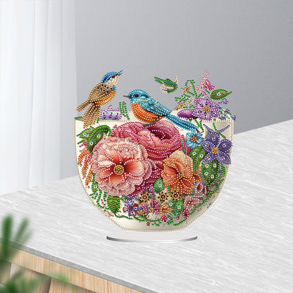 Acrylic Special Shape Artistic Vase Desktop Diamond Painting Ornaments