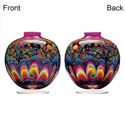 Acrylic Special Shape Artistic Vase Desktop Diamond Painting Ornaments