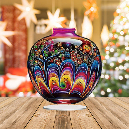 Acrylic Special Shape Artistic Vase Desktop Diamond Painting Ornaments