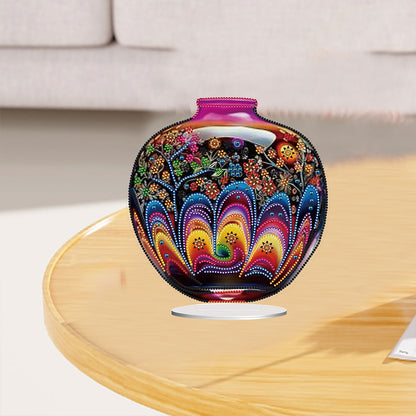 Acrylic Special Shape Artistic Vase Desktop Diamond Painting Ornaments