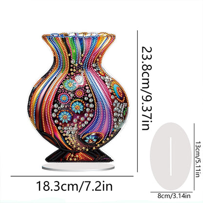 Acrylic Special Shape Artistic Vase Desktop Diamond Painting Ornaments