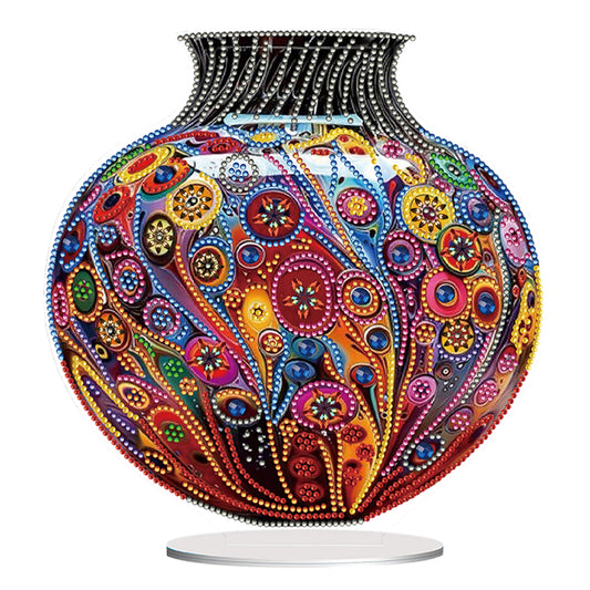 Acrylic Special Shape Artistic Vase Desktop Diamond Painting Ornaments