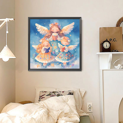 Three Angel Little Girls - Full Round Drill Diamond Painting 30*30CM
