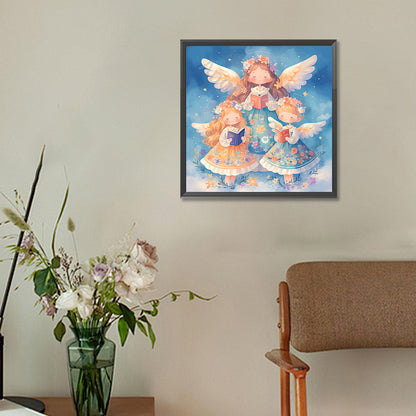 Three Angel Little Girls - Full Round Drill Diamond Painting 30*30CM
