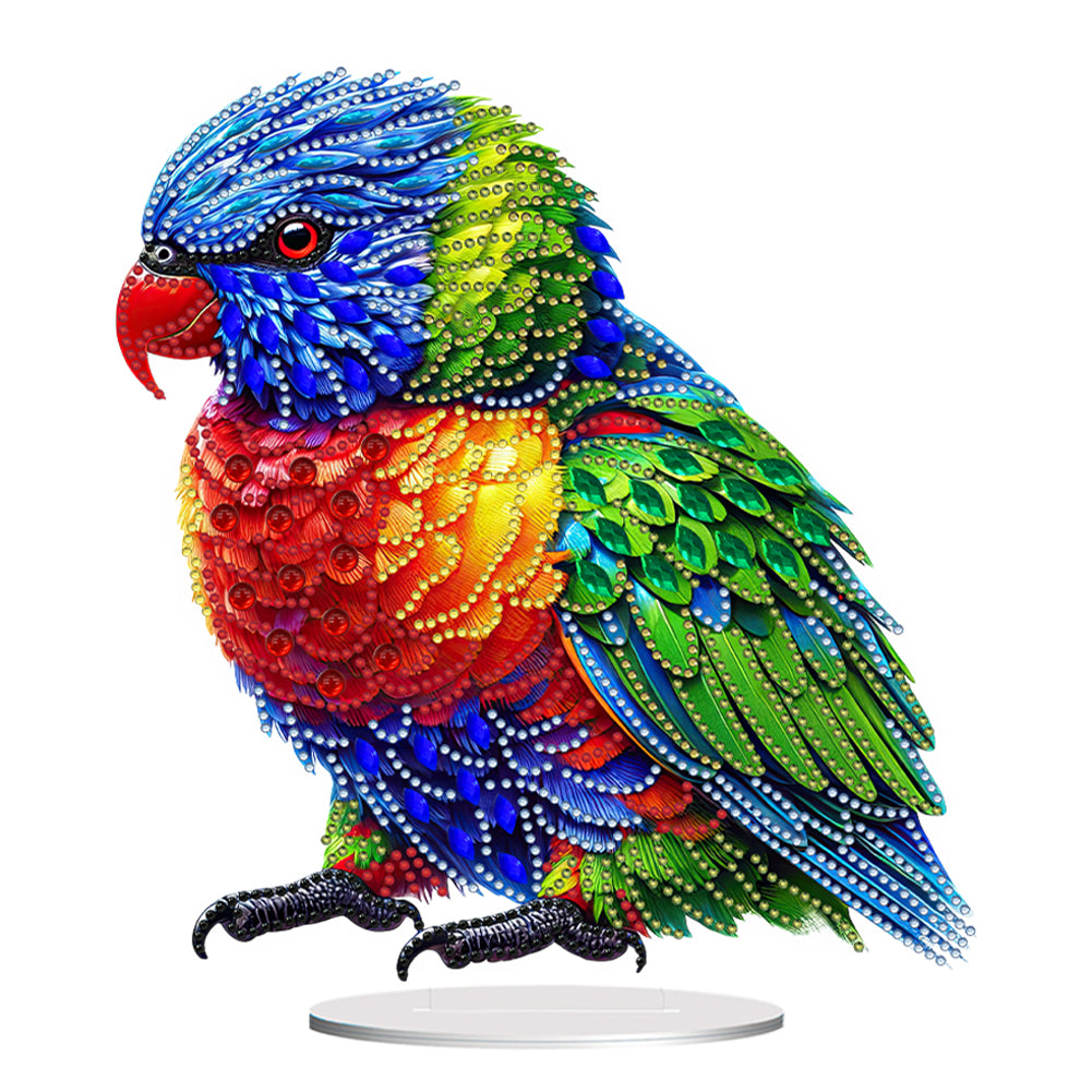 Acrylic Special Shape Parrot Diamond Painting Desktop Ornament for Beginners