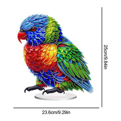 Acrylic Special Shape Parrot Diamond Painting Desktop Ornament for Beginners