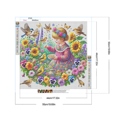 Spring Girl - Full Round Drill Diamond Painting 50*50CM