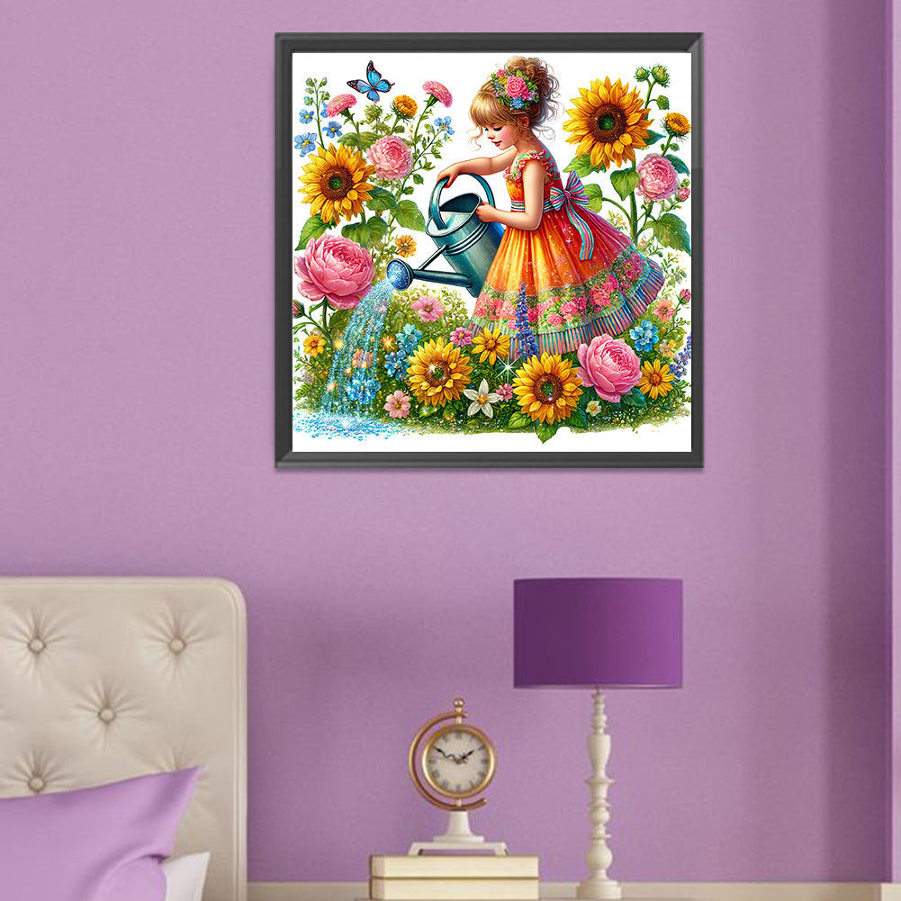 Spring Girl - Full Round Drill Diamond Painting 50*50CM