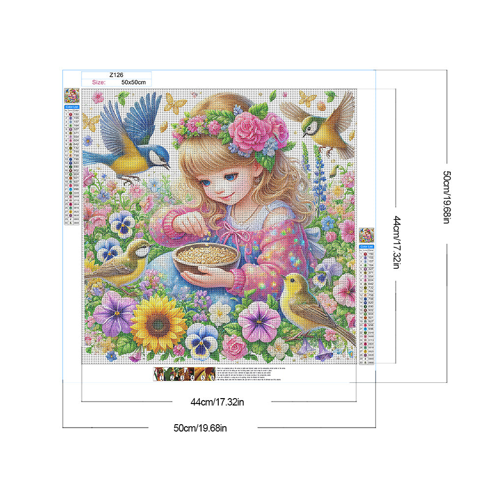 Spring Girl - Full Round Drill Diamond Painting 50*50CM