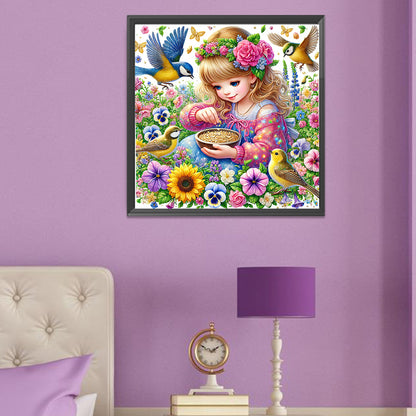 Spring Girl - Full Round Drill Diamond Painting 50*50CM