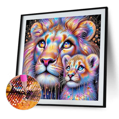 Lion - Full Round Drill Diamond Painting 40*40CM