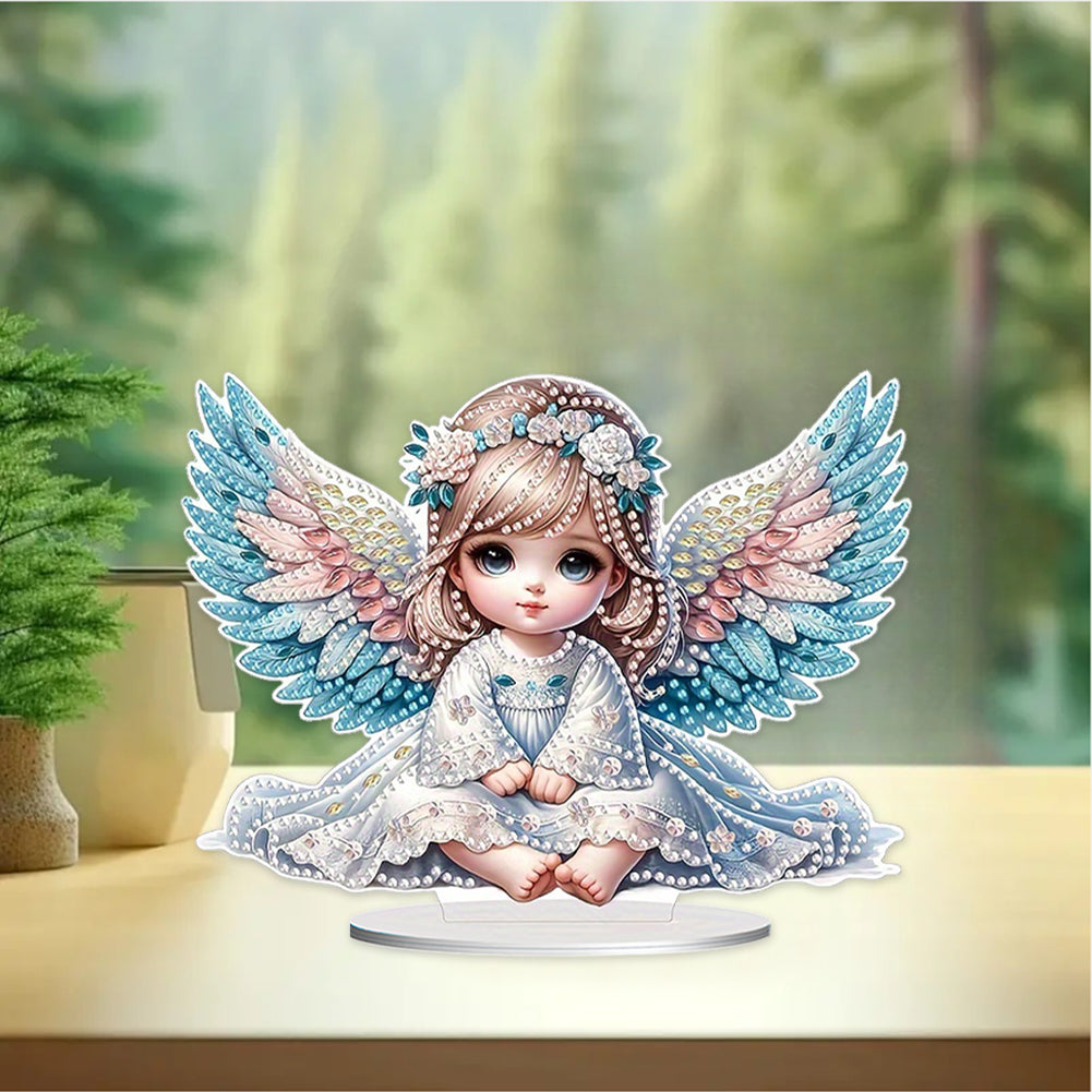 Angel Girl Diamond Painting Tabletop Ornaments Kit 5D DIY Diamond Art Decors