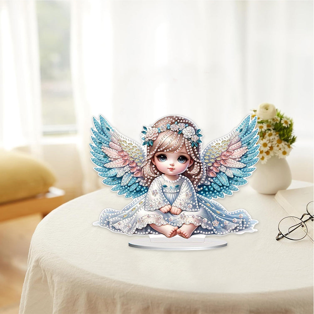 Angel Girl Diamond Painting Tabletop Ornaments Kit 5D DIY Diamond Art Decors