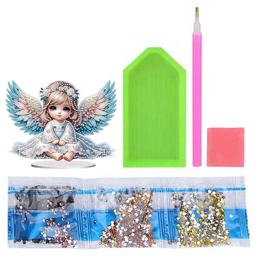 Angel Girl Diamond Painting Tabletop Ornaments Kit 5D DIY Diamond Art Decors