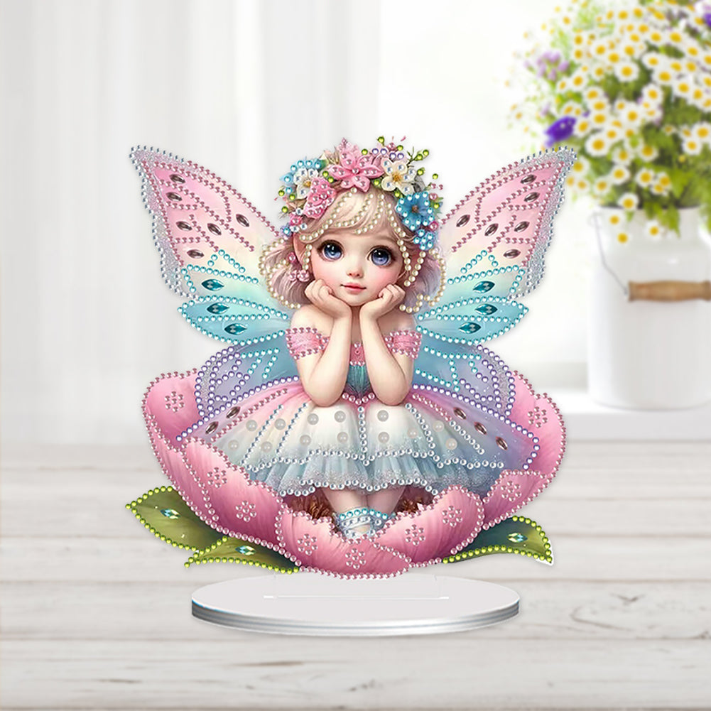 Angel Girl Diamond Painting Tabletop Ornaments Kit 5D DIY Diamond Art Decors