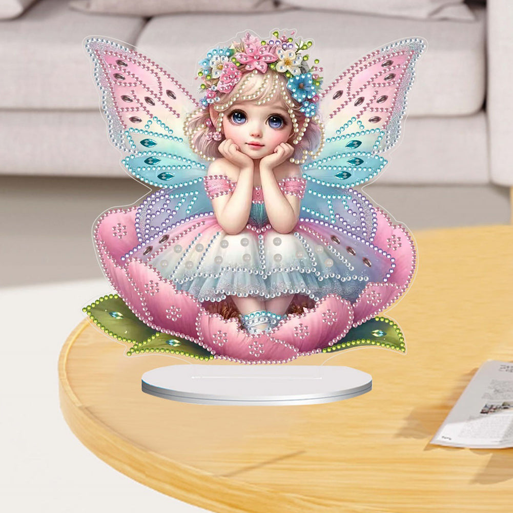 Angel Girl Diamond Painting Tabletop Ornaments Kit 5D DIY Diamond Art Decors