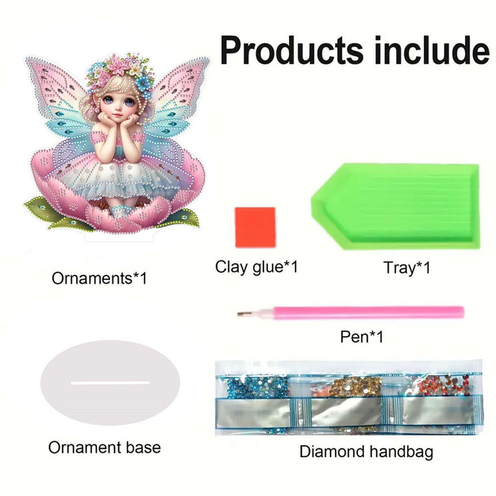 Angel Girl Diamond Painting Tabletop Ornaments Kit 5D DIY Diamond Art Decors