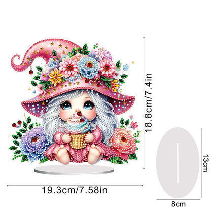 Flower Girl Diamond Painting Tabletop Ornaments Kit 5D DIY Diamond Art Decors